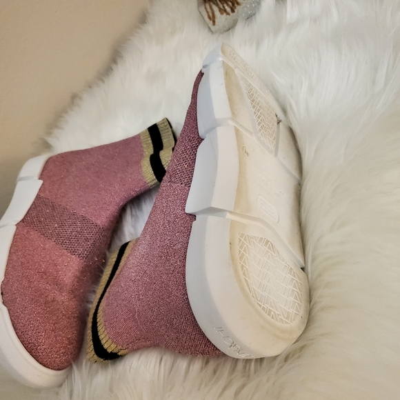 ELENA IACHI Italy Metallic Pink Elastic Sock Style Ankle Boots EU 38/ US 71/2 - Picture 7 of 10